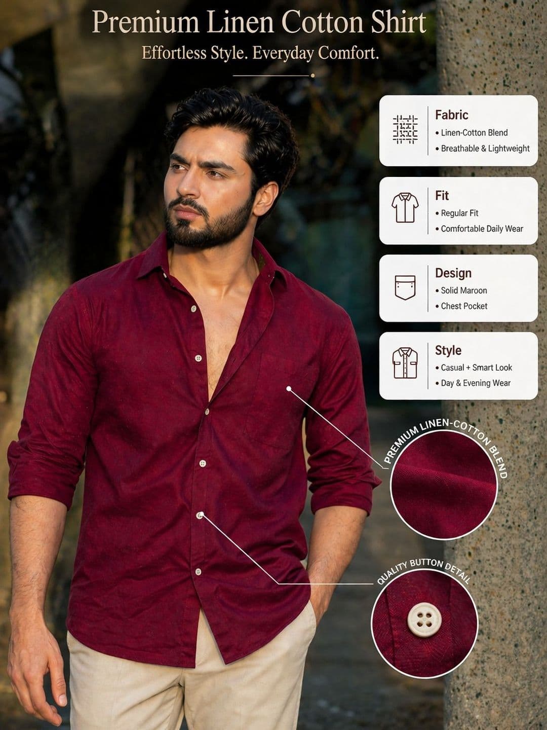 R.Code by The Roadster Life Co. Men Comfort Casual Shirt thumbnail 3