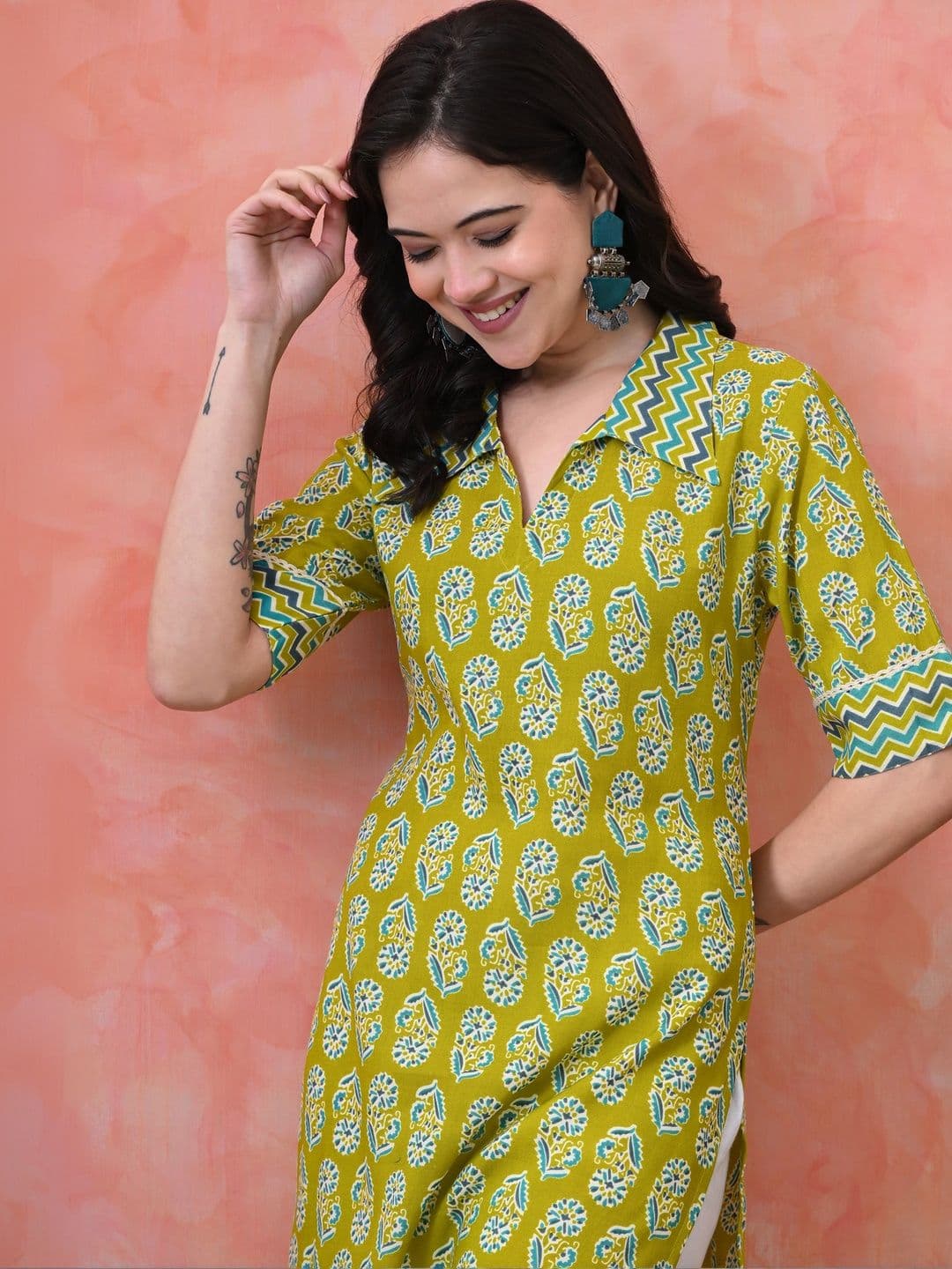 JEMCY Women Ethnic Motifs Printed Kurta thumbnail 2