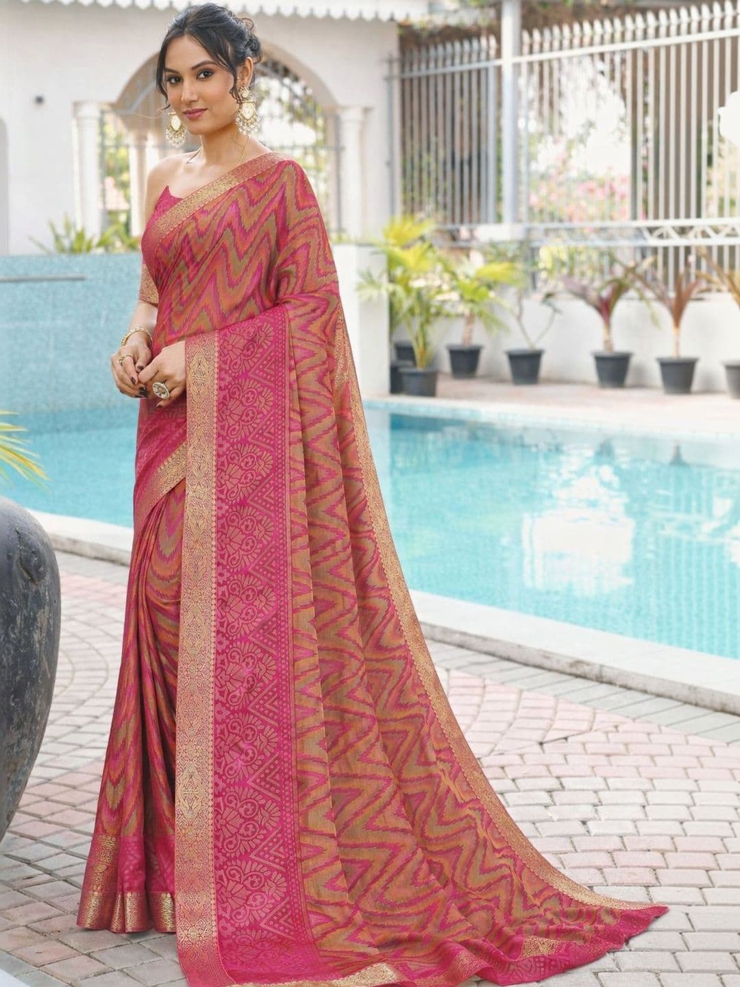 Mitera Brasso Fusion Saree thumbnail 4