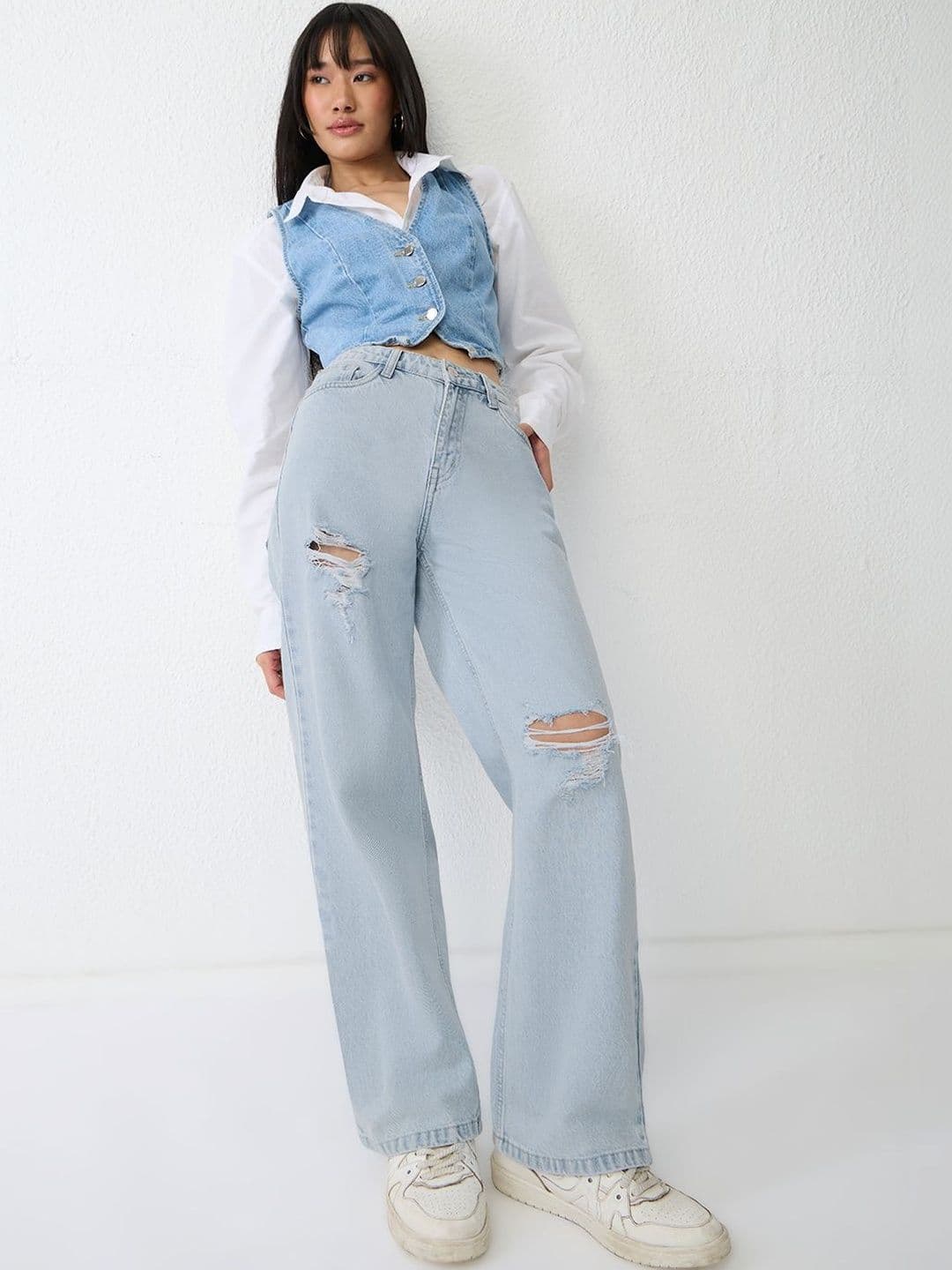 The Souled Store Women Straight Fit Blue Jeans - view 1