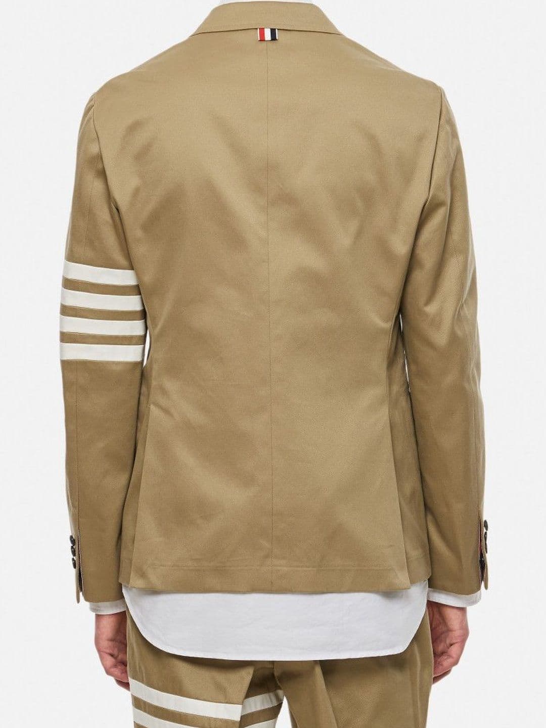 Thom Browne Beige 4 Bar Twill Jacket thumbnail 2