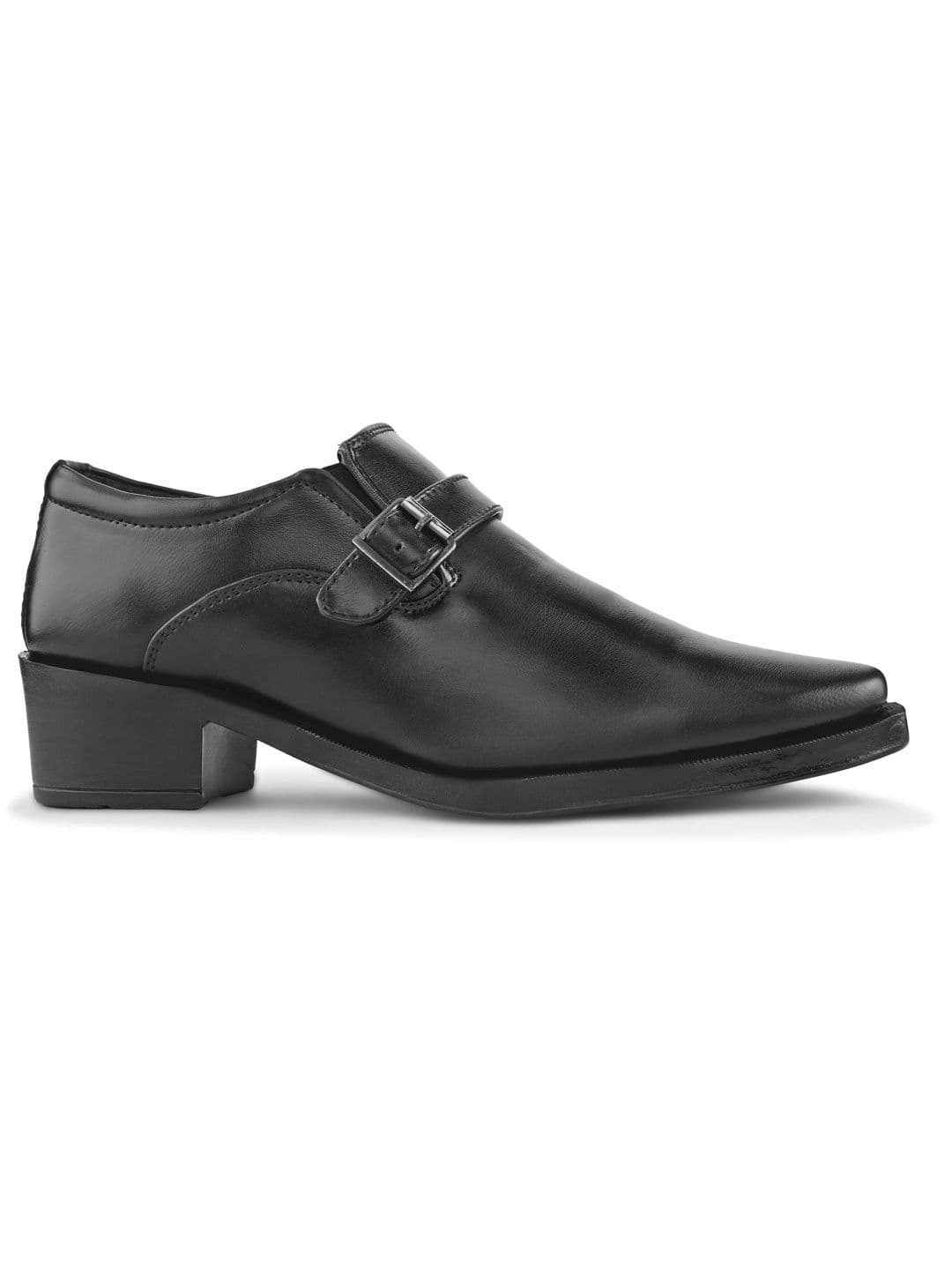 INVICTUS Men PU Square Toe Slip-On Monk Shoes Formal Shoes thumbnail 5