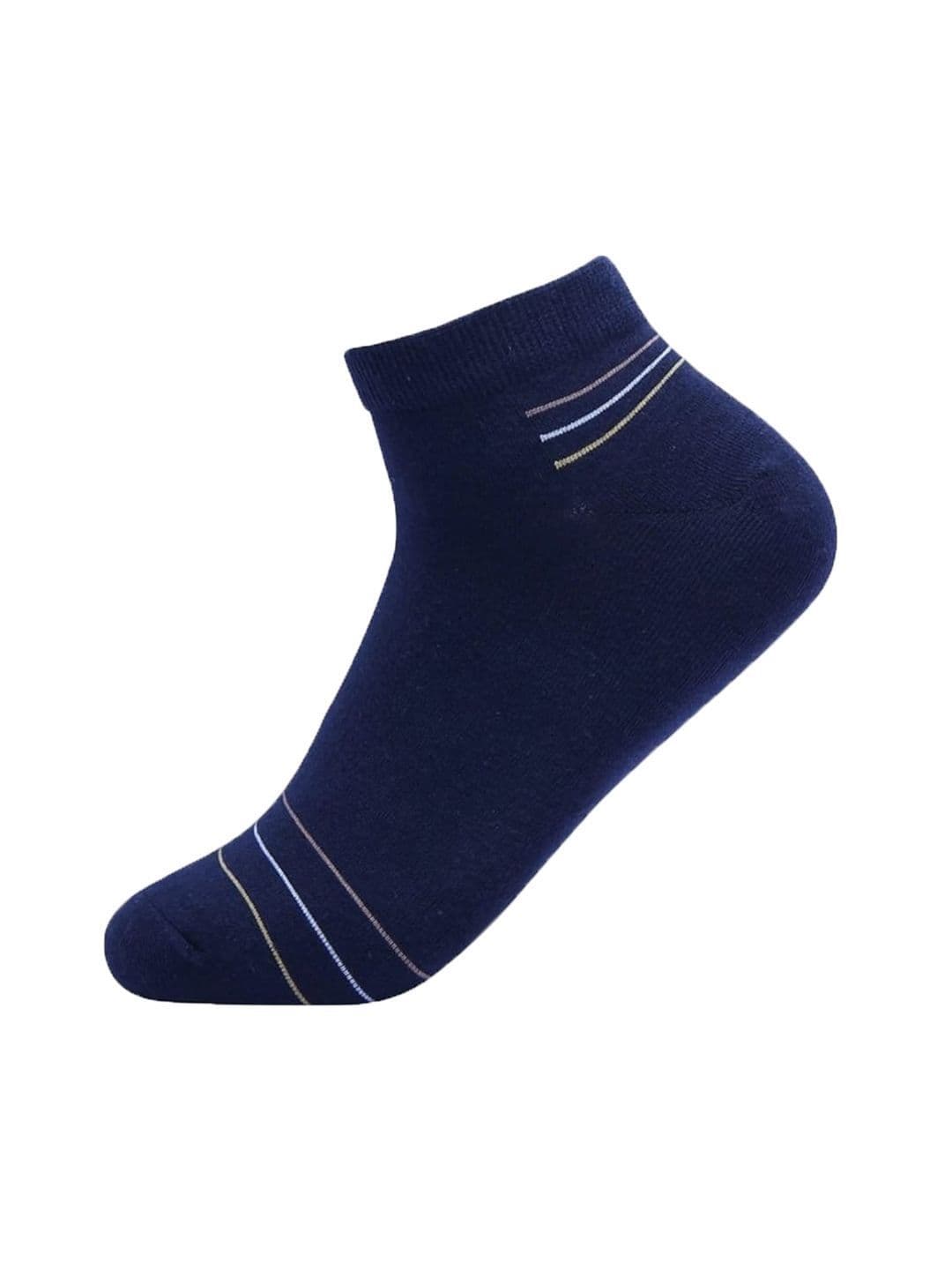 akeet trend Unisex Pack of 10 Cotton Assorted Striped Ankle Length Socks thumbnail 3