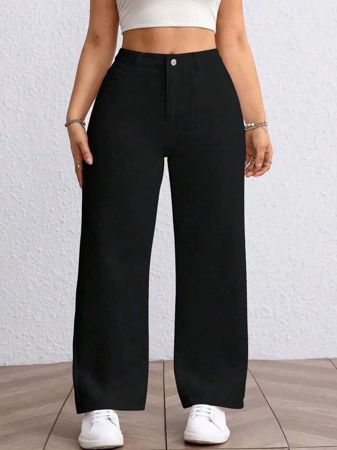 A1TUFF Women Comfort Wide Leg High-Rise Acid Wash Stretchable Jeans thumbnail 3