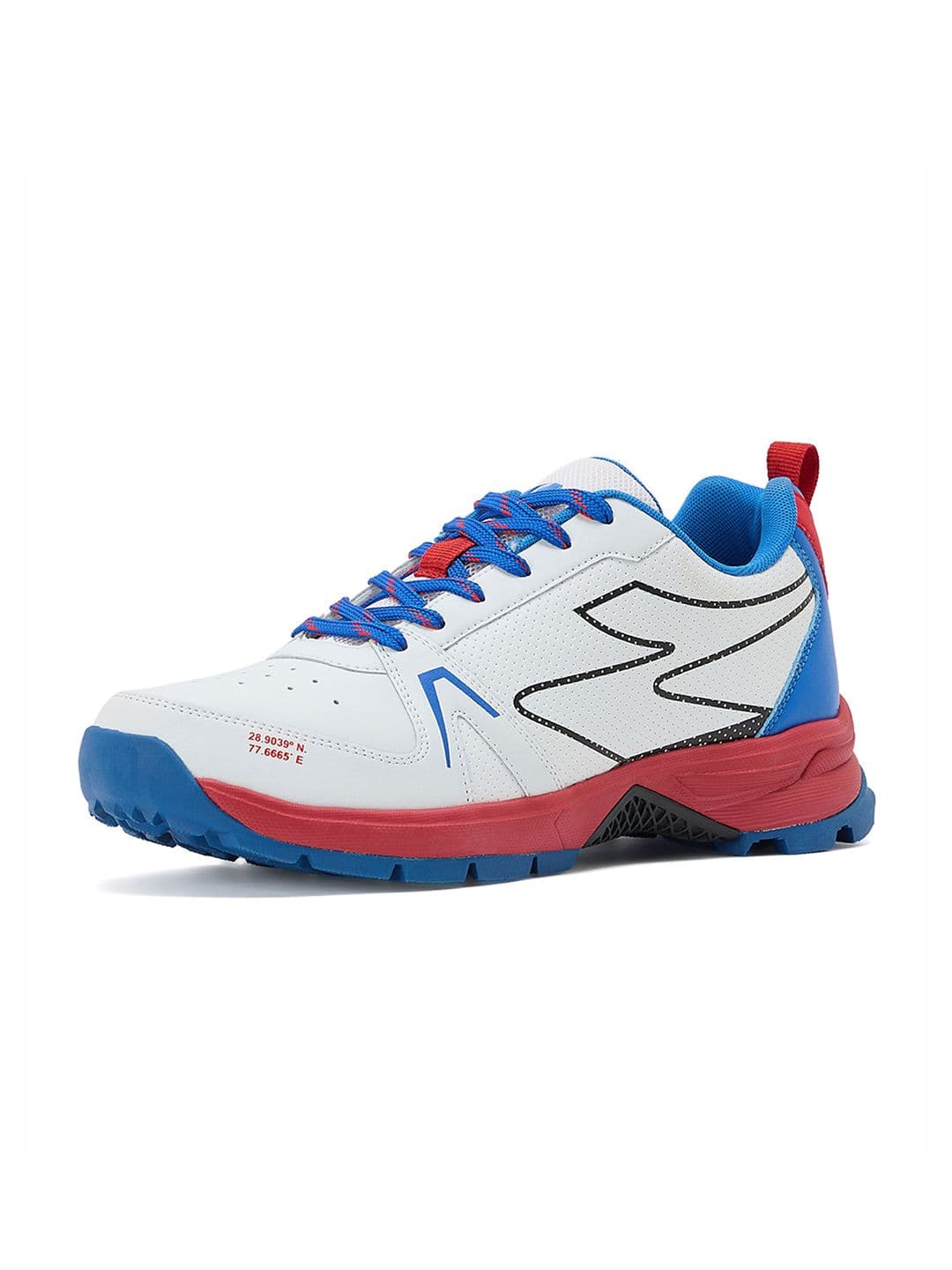 SG Scorer Edge Shoes White-Red - Supportive Cushioned Cricket Shoes - view 1