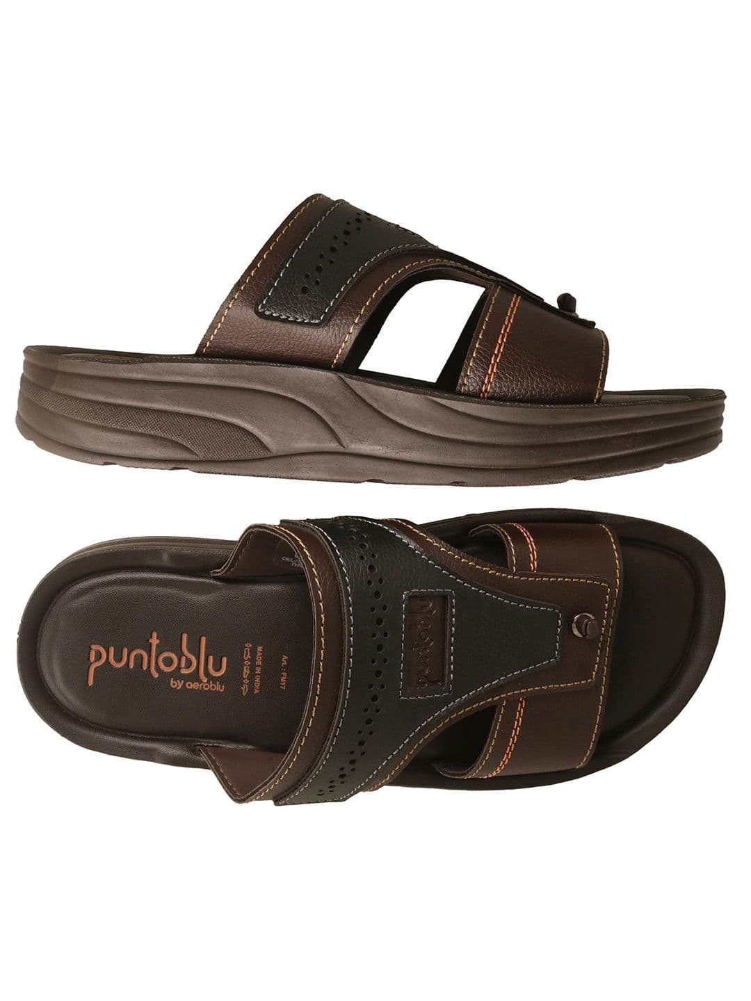 Puntoblu Men Self Design Slip-On Slippers thumbnail 4