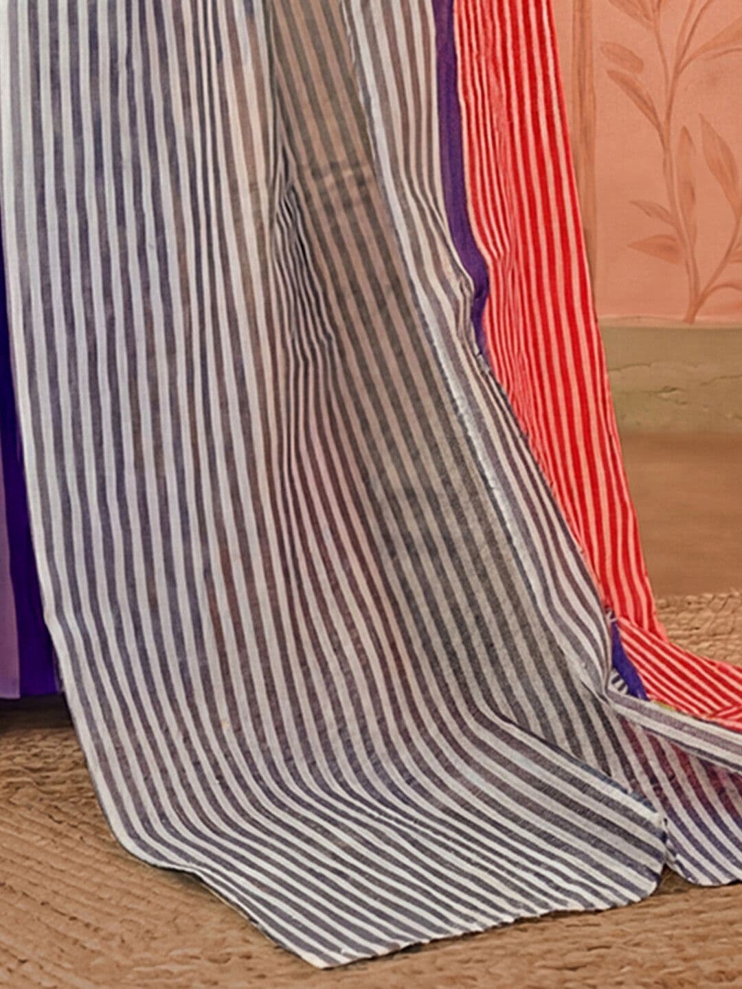 Sangria Printed Chanderi Ready to Wear Saree Blouse Piece thumbnail 7