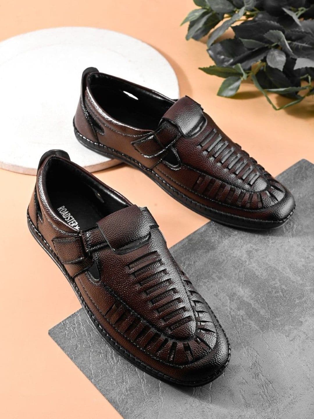 The Roadster Lifestyle Co Men Velcro Fisherman Sandals - view 1