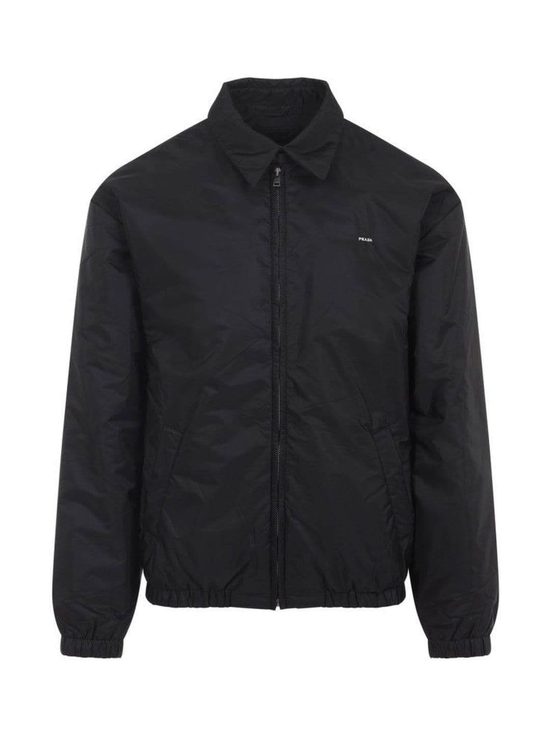Prada Black Shirt Collar Logo Jacket - view 1