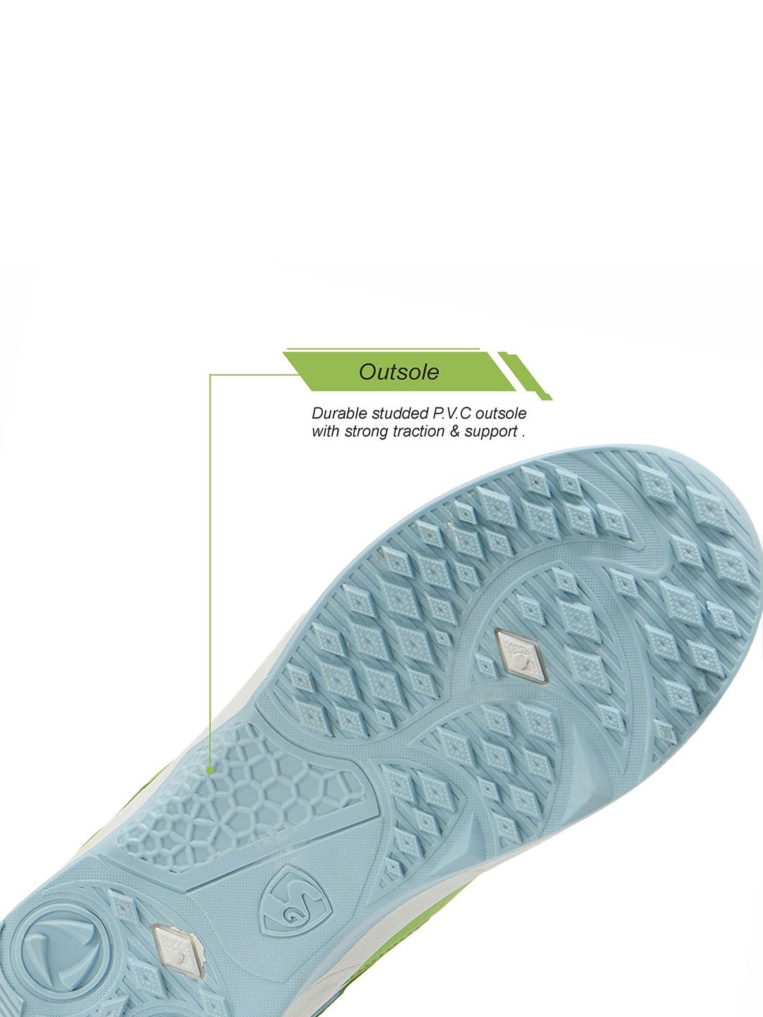 SG Yorker Pro Shoes Blue-Lime Green - All Rounder Training & Match Shoes thumbnail 7