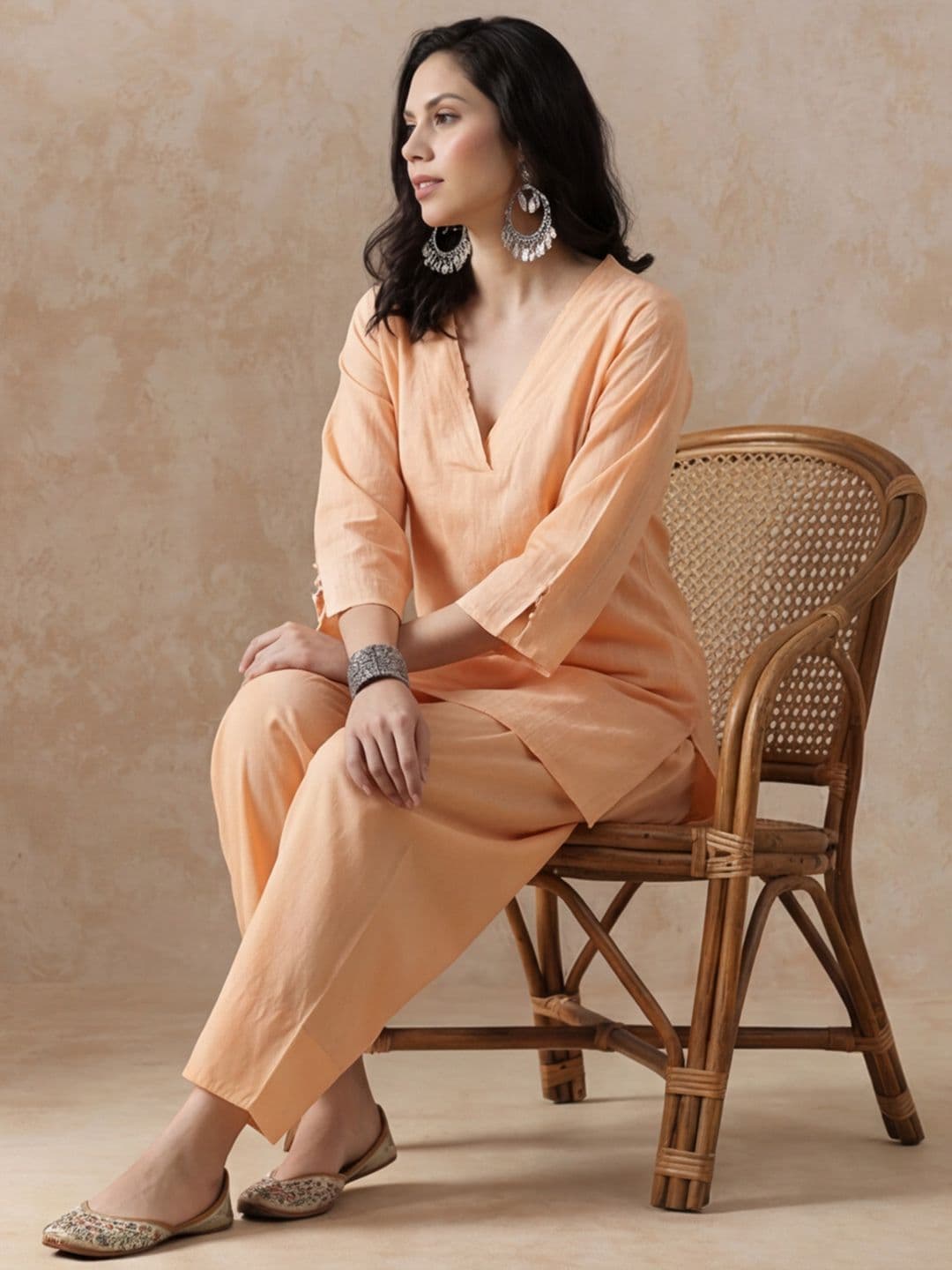 Anouk Women Regular Pure Cotton Kurti with Salwar thumbnail 5
