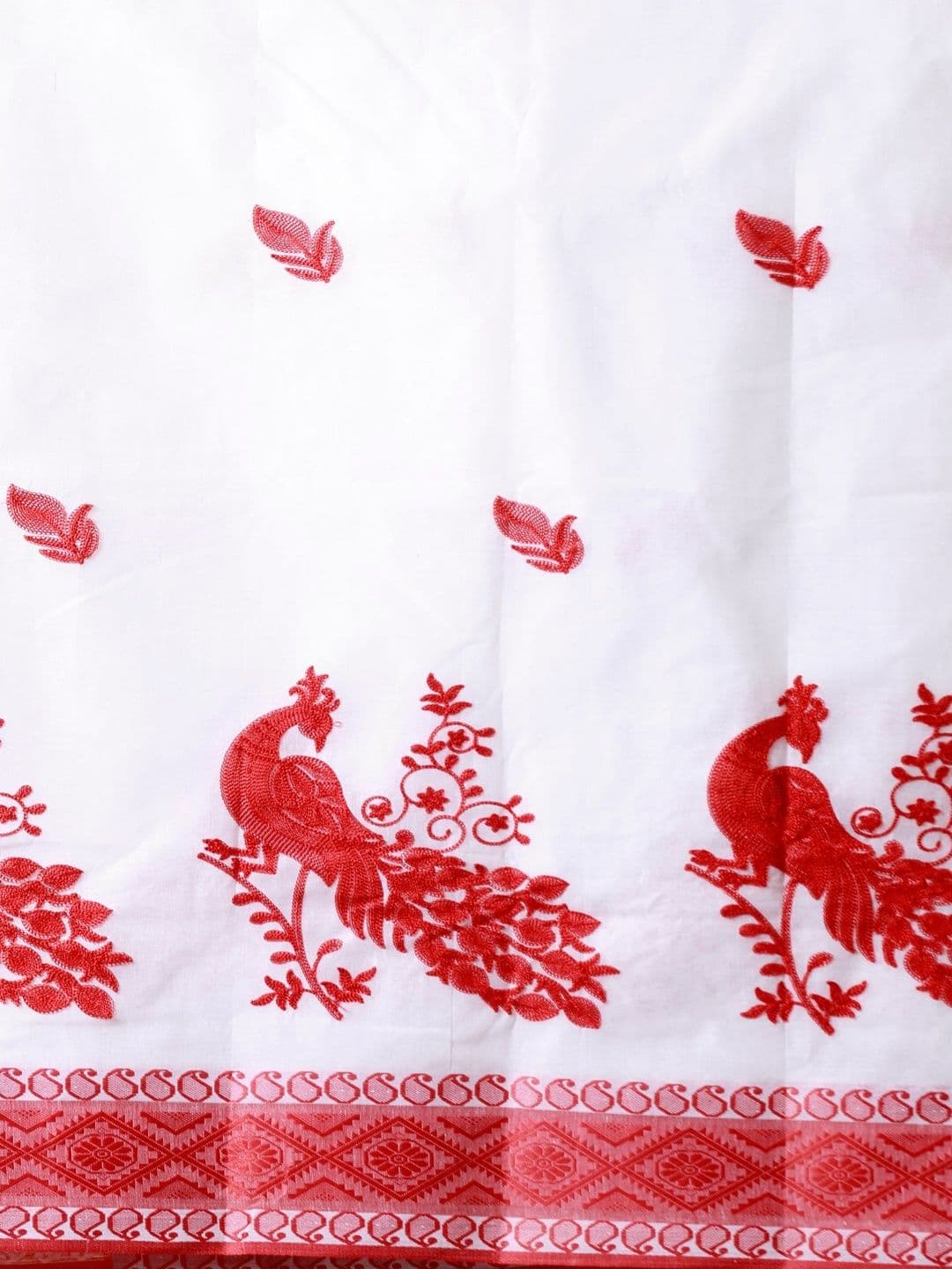 VASTRIYA Ethnic Motifs Embroidered Pure Cotton Taant Saree thumbnail 2