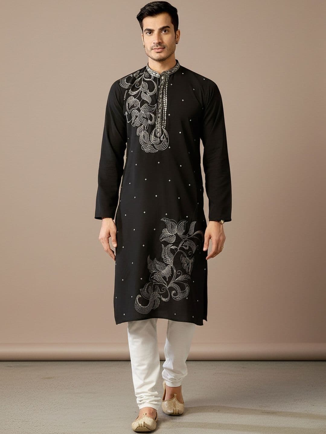 RANGRAAG Men Embroidered Thread Work Kurta - view 1