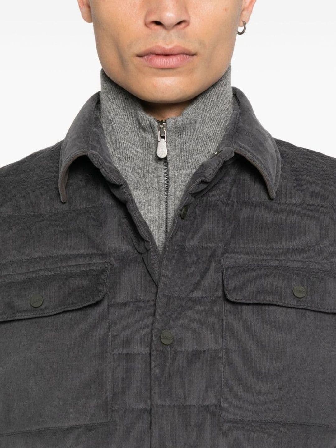 Herno Grey Quilted Jacket thumbnail 6