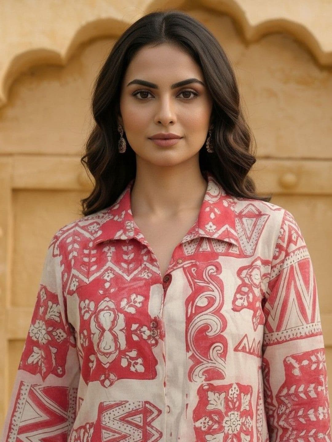 AANVI Bohemian Cotton Printed Shirt with Trousers thumbnail 6