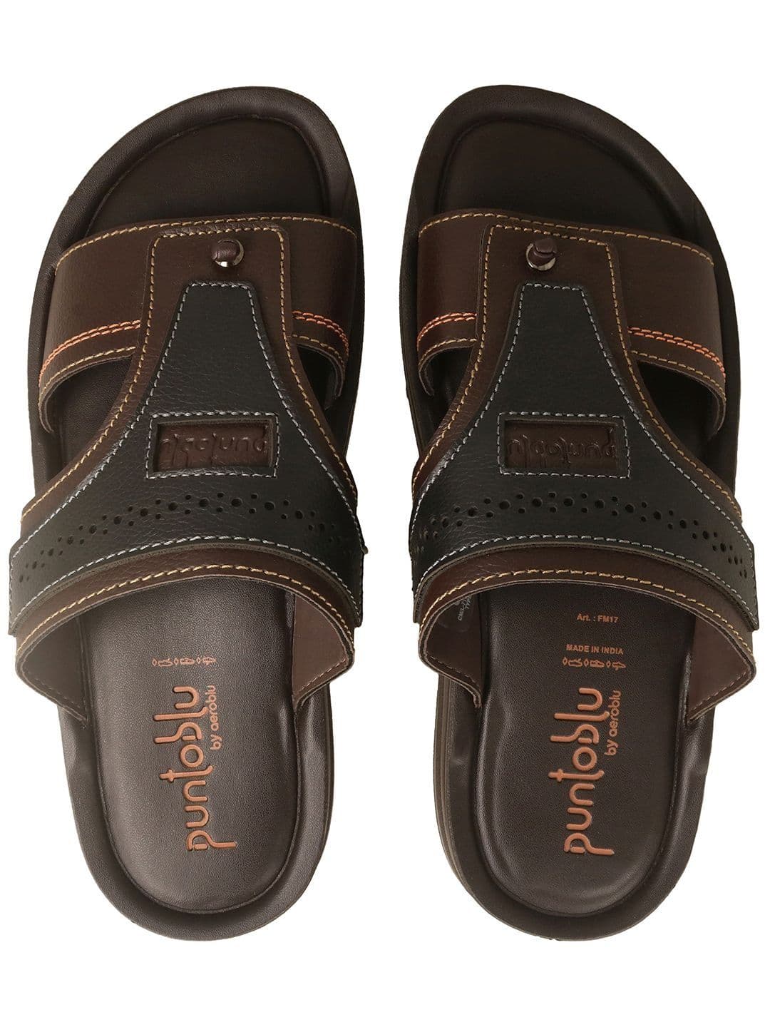 Puntoblu Men Self Design Slip-On Slippers thumbnail 2