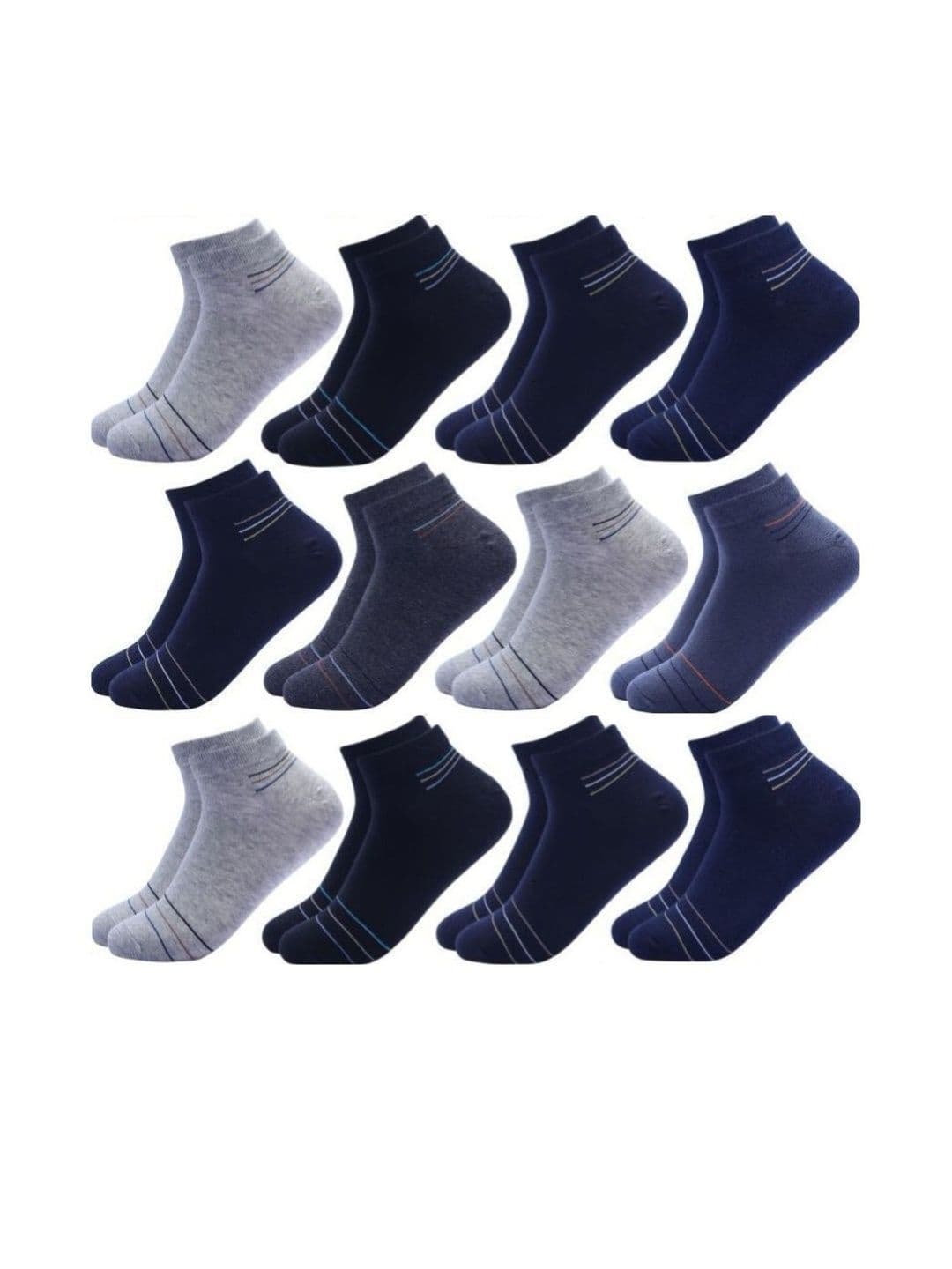 akeet trend Unisex Cotton Assorted Striped Ankle Length Socks