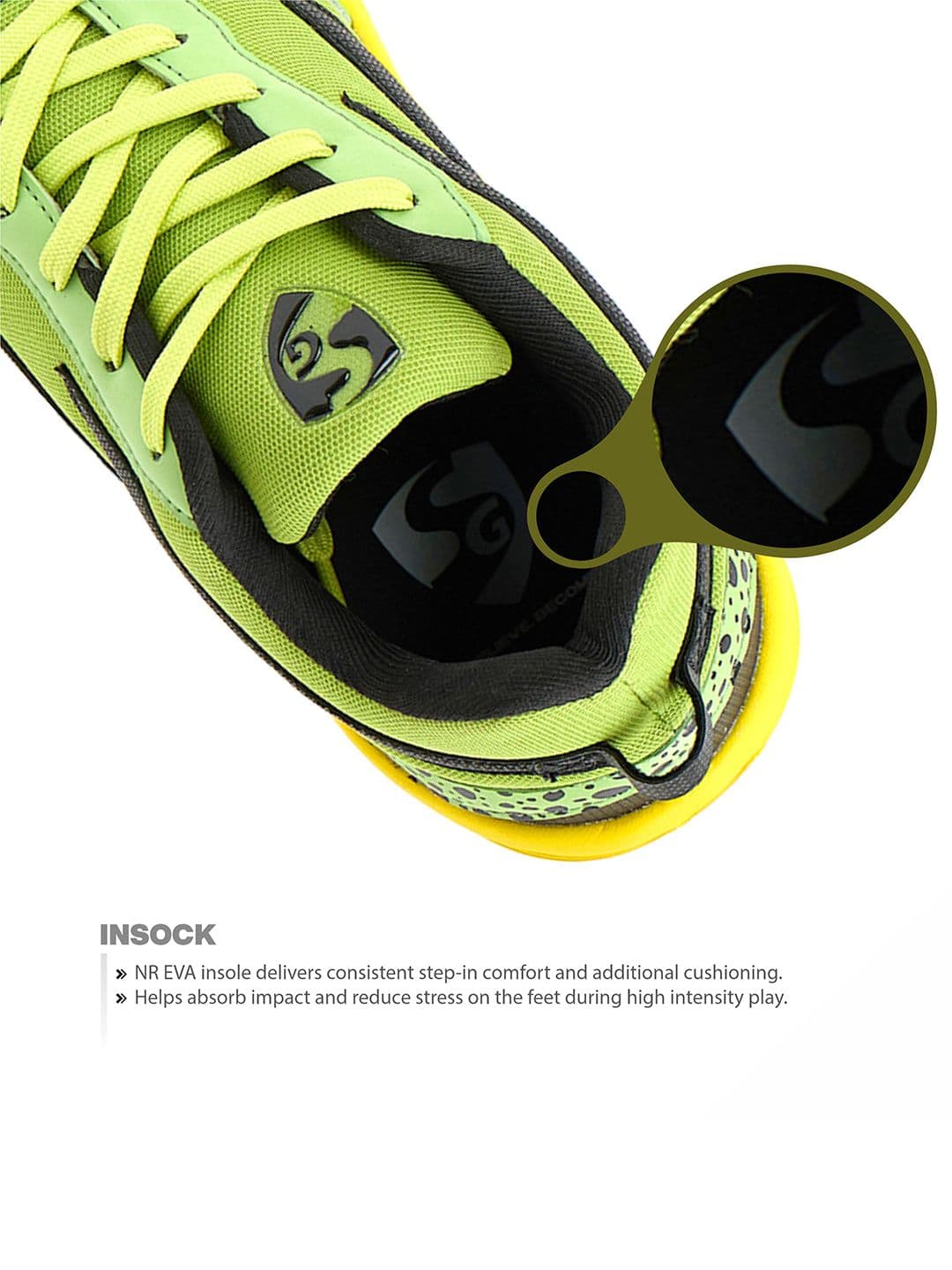 SG Raptor Volt Green-Black All-court shoes best for Badminton, Pickleball & Tennis Shoes thumbnail 6