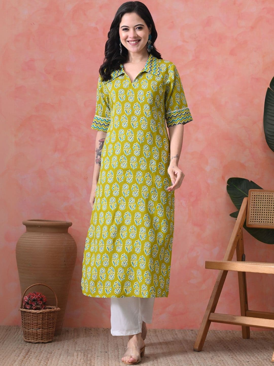 JEMCY Women Ethnic Motifs Printed Kurta thumbnail 7