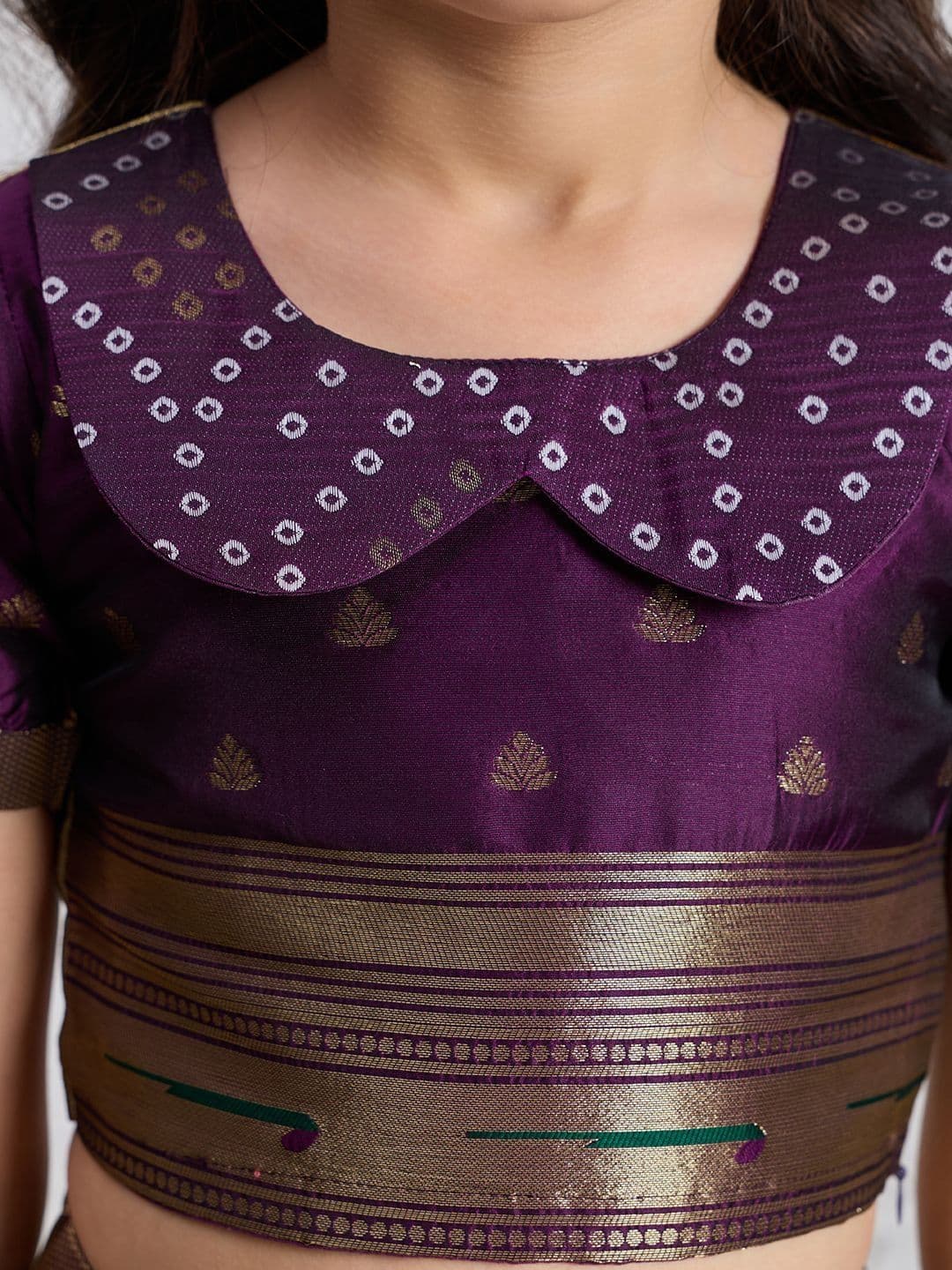 KALINI Girls Embellished Semi-Stitched Lehenga & Choli thumbnail 5