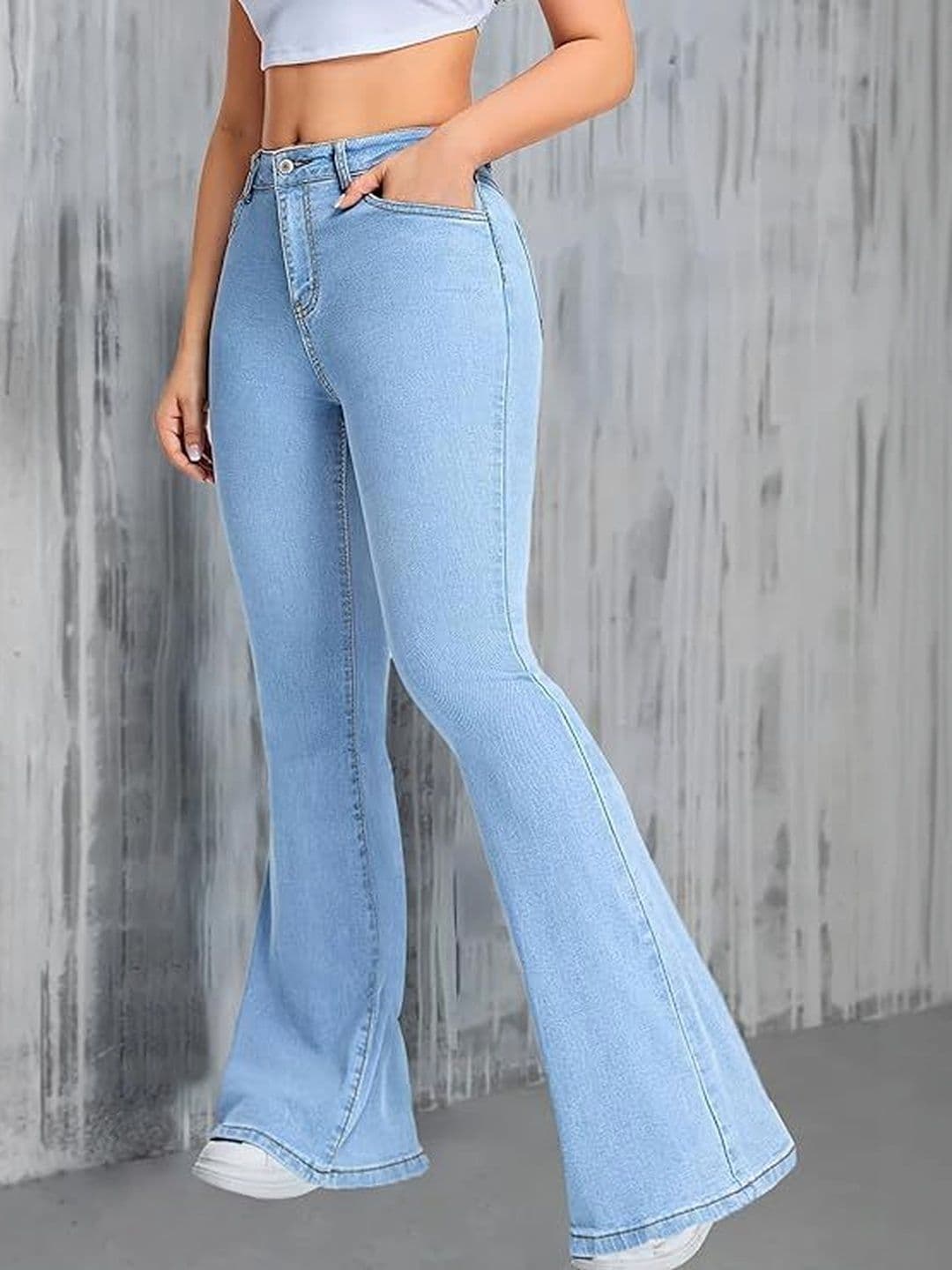 4WRD by Dressberry Women Bootcut High-Rise Light Fade Stretchable Jeans - view 1