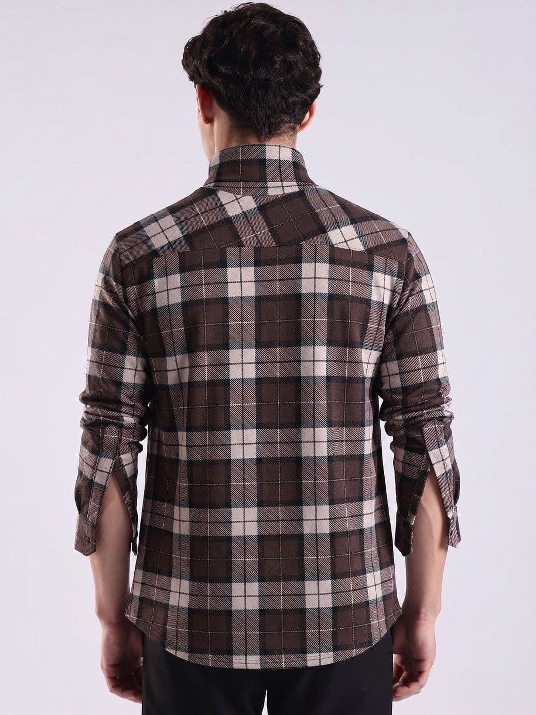 VELKYNOX Men Comfort Slim Fit Tartan Checks Checked Casual Shirt thumbnail 4