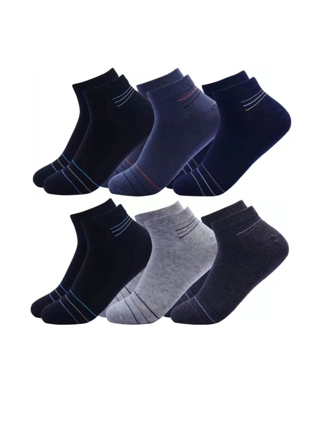 akeet trend Unisex Cotton Assorted Striped Ankle Length Socks - view 1