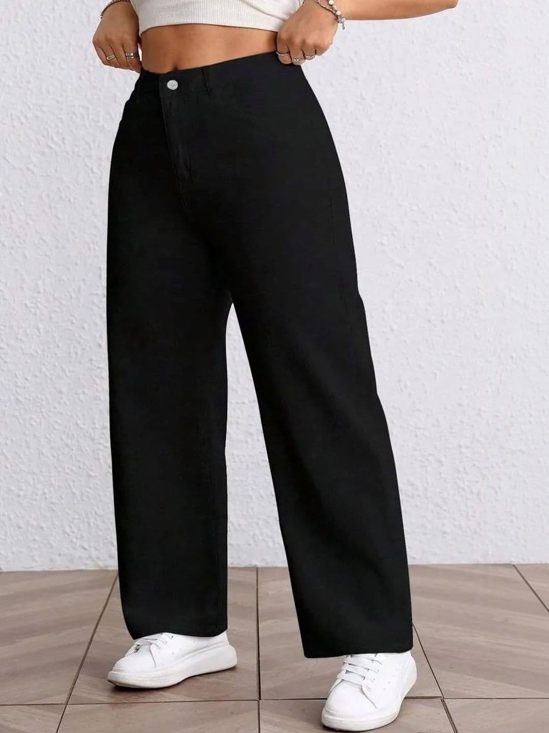 A1TUFF Women Comfort Wide Leg High-Rise Acid Wash Stretchable Jeans thumbnail 4