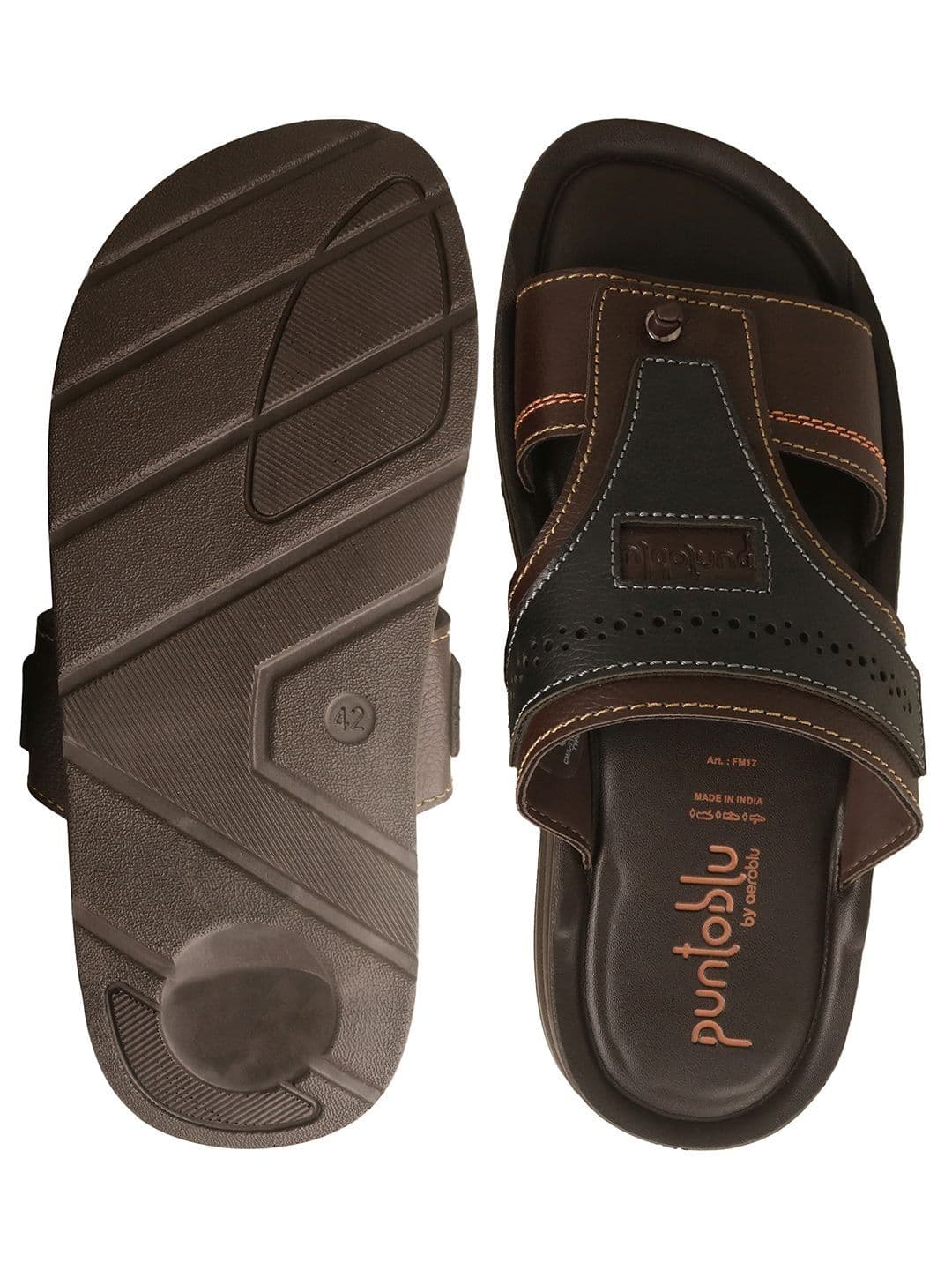 Puntoblu Men Self Design Slip-On Slippers thumbnail 5