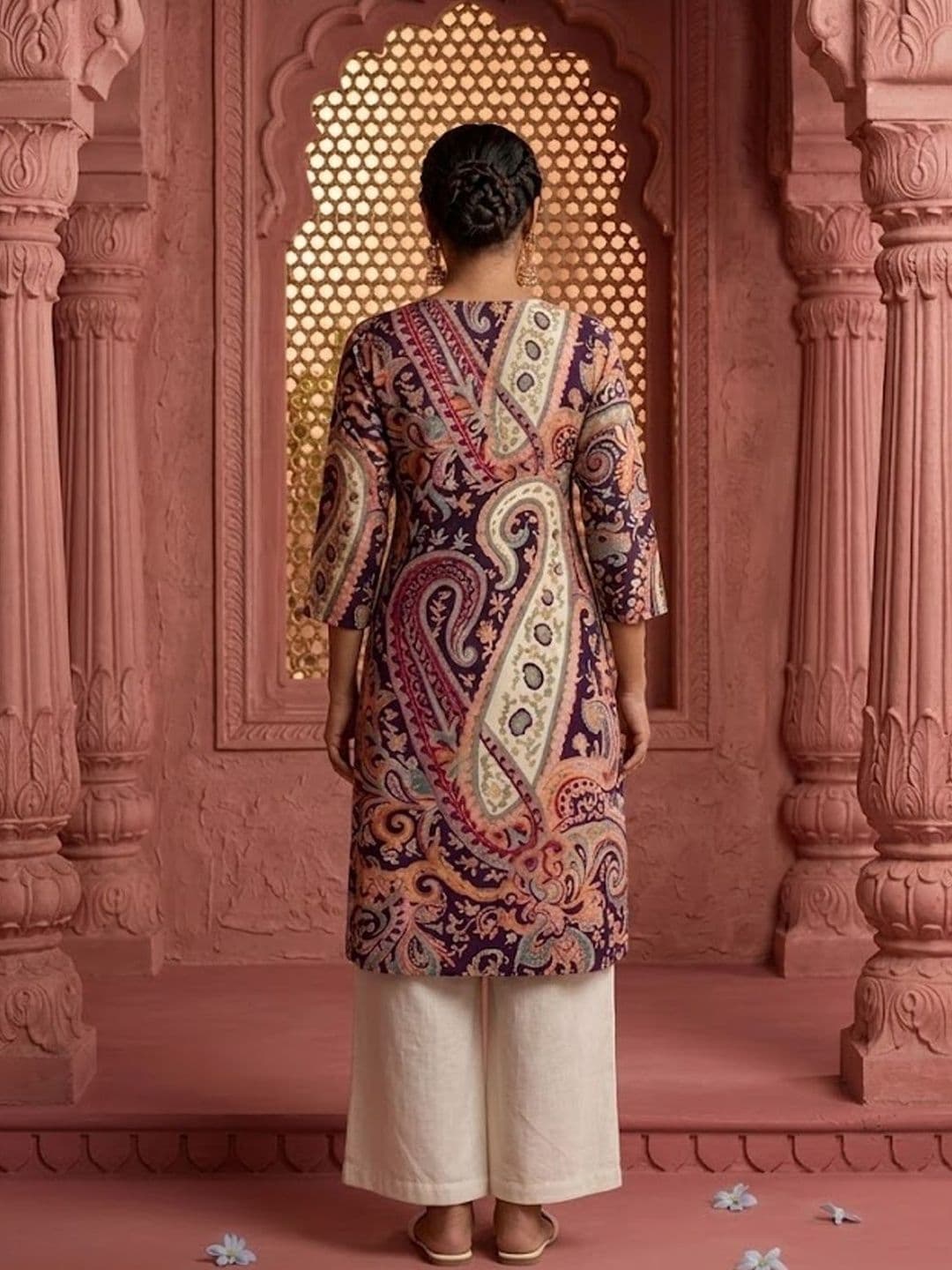NAVYAAZRI Women Paisley Printed Kurta thumbnail 5