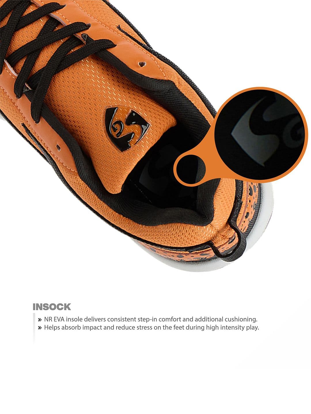 SG Raptor Neon Orange-Black All-court shoes best for Badminton Pickleball & Tennis Shoes thumbnail 5