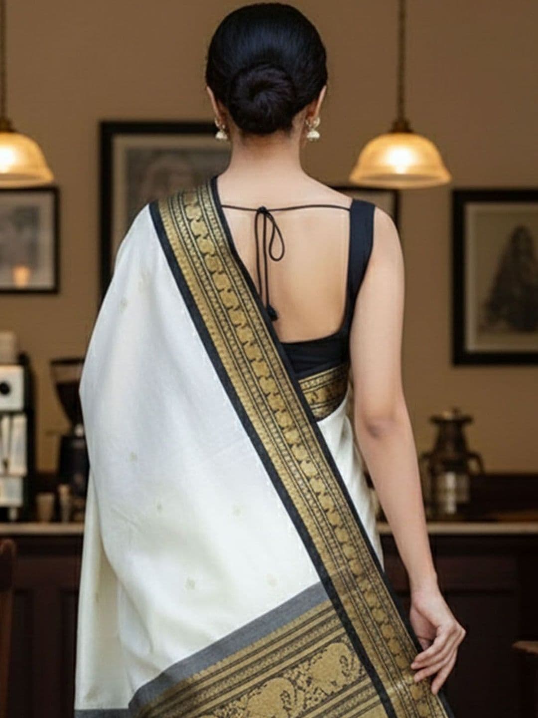 all about you Woven Design Silk Blend Mysore Silk Saree thumbnail 5