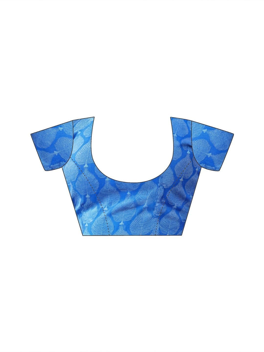 Sangria Printed Chanderi Ready to Wear Saree Blouse Piece thumbnail 5