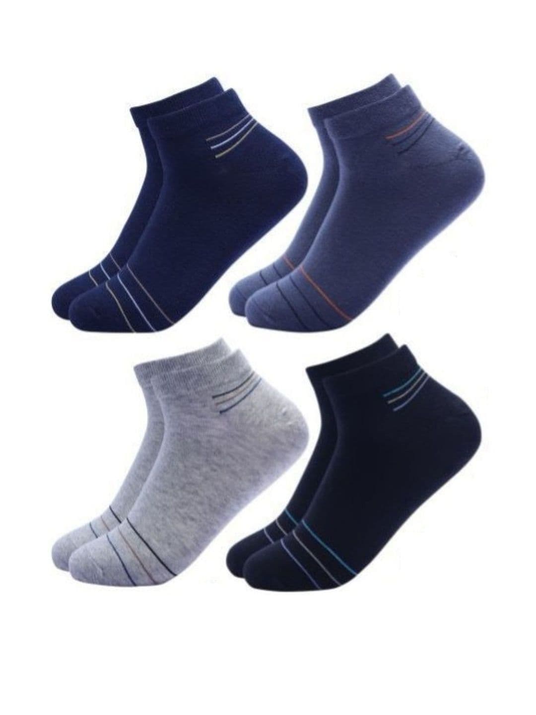 akeet trend Unisex Cotton Assorted Striped Ankle Length Socks - view 1