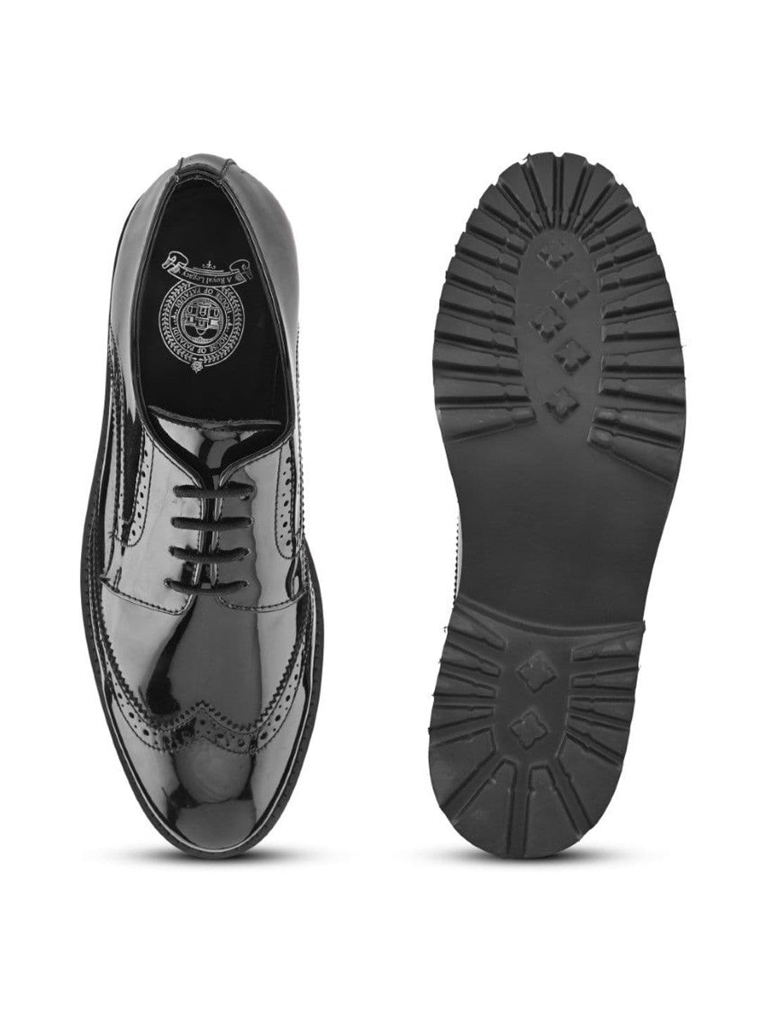 House of Pataudi Men Leather Formal Brogues thumbnail 6