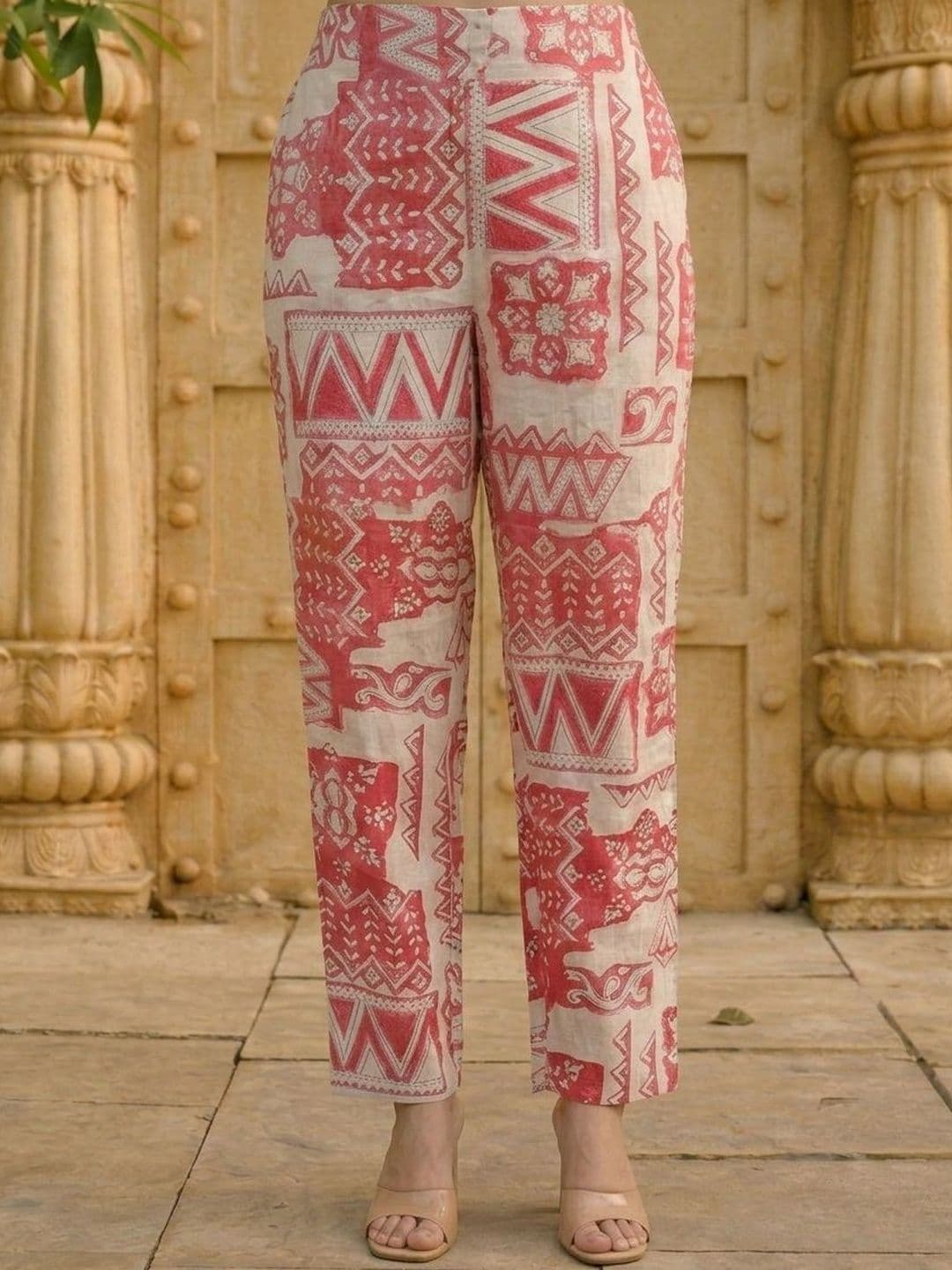 AANVI Bohemian Cotton Printed Shirt with Trousers thumbnail 4