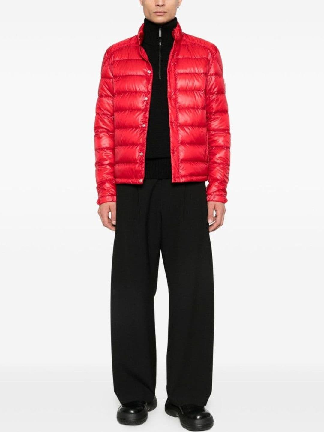 Moncler Red Quilted Jacket thumbnail 7