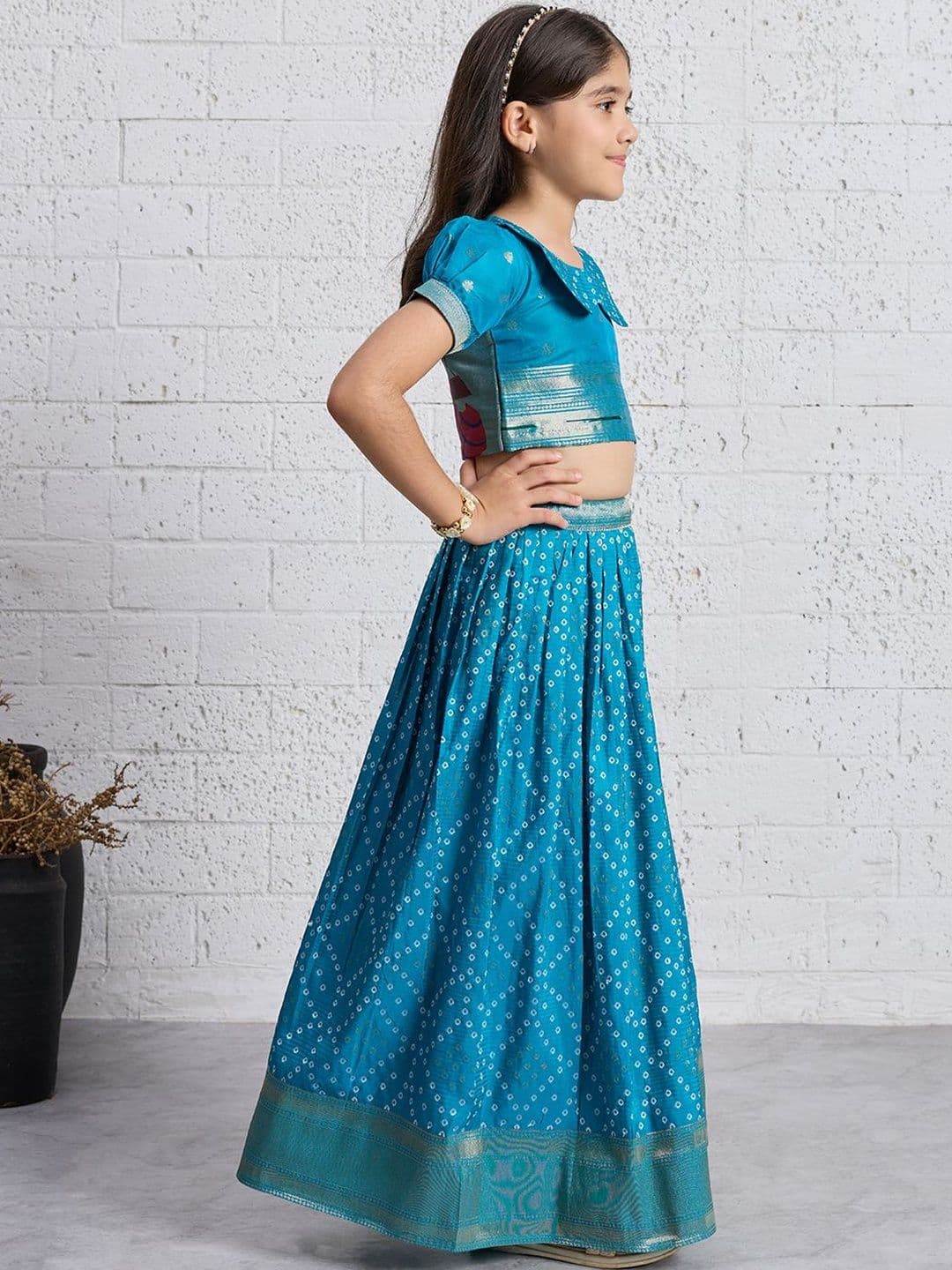Tasarika Girls Embroidered Ready to Wear Lehenga Choli thumbnail 6