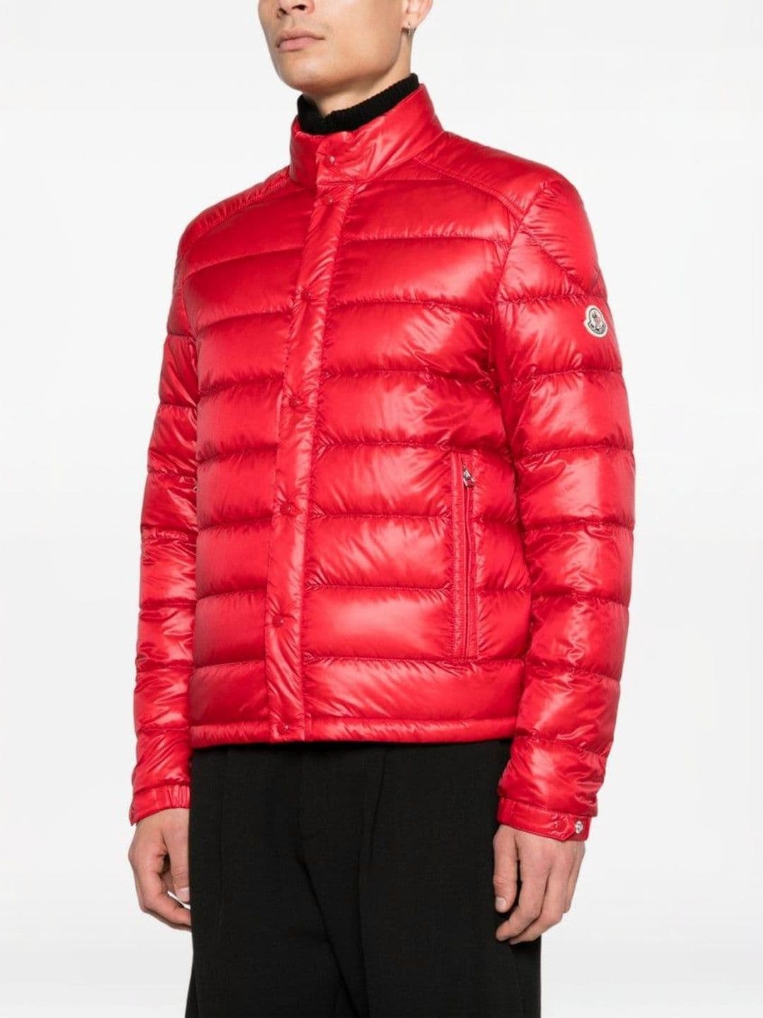 Moncler Red Quilted Jacket thumbnail 4