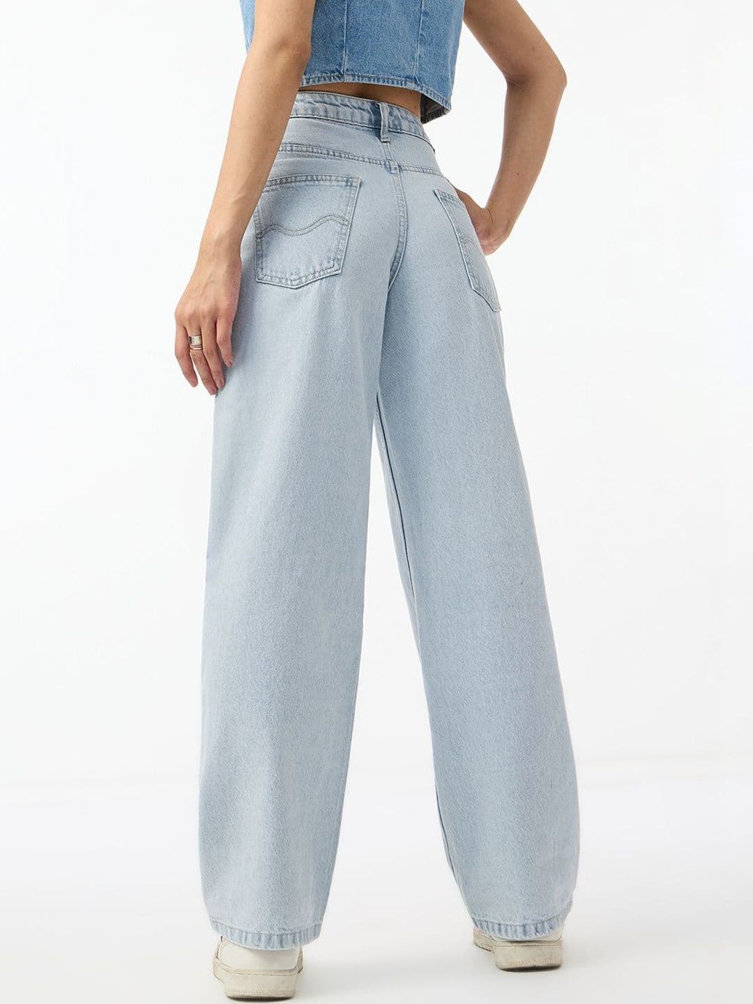 The Souled Store Women Straight Fit Blue Jeans thumbnail 5