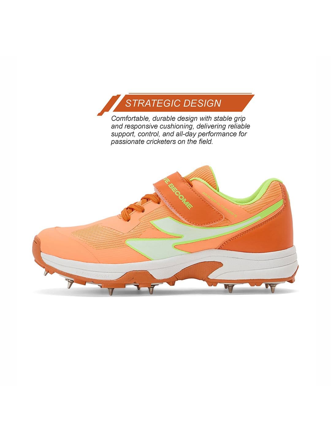 SG Vortex Spikes Bright Orange - Elite Cricket Shoes with Max Traction & Comfort thumbnail 5