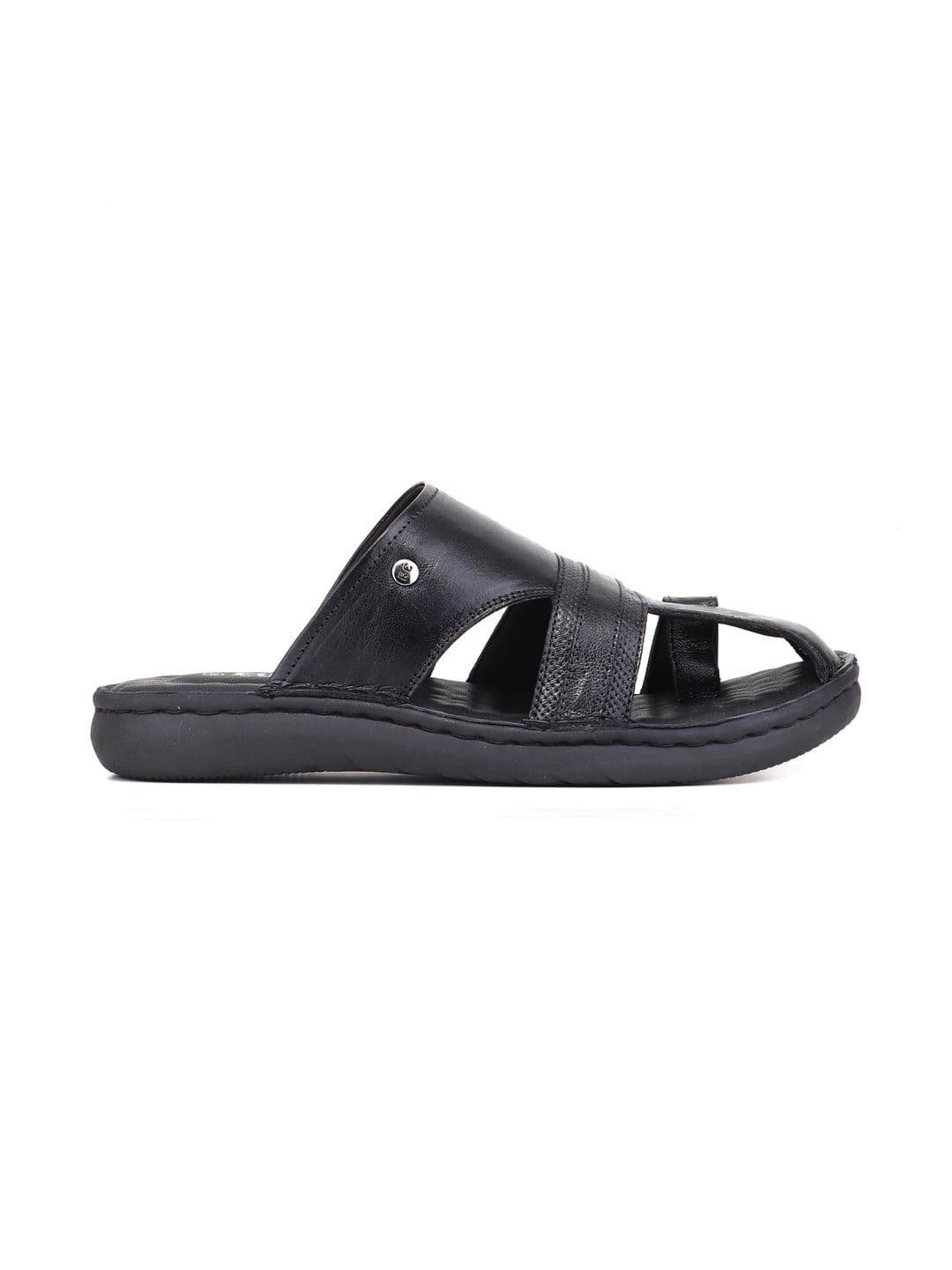 Red Chief Men Leather Cushioned Slippers thumbnail 2