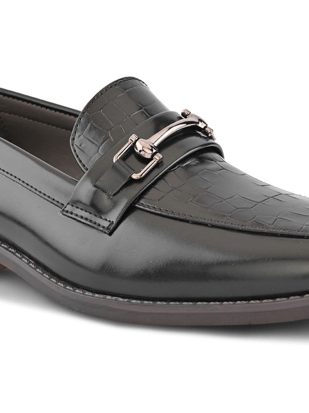 San Frissco Men Synthetic Leather Round Toe Buckle Loafers Formal Shoes thumbnail 3
