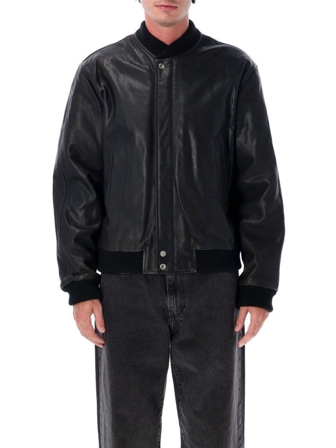 Isabel Marant Black Leather Bomber Jacket - view 1