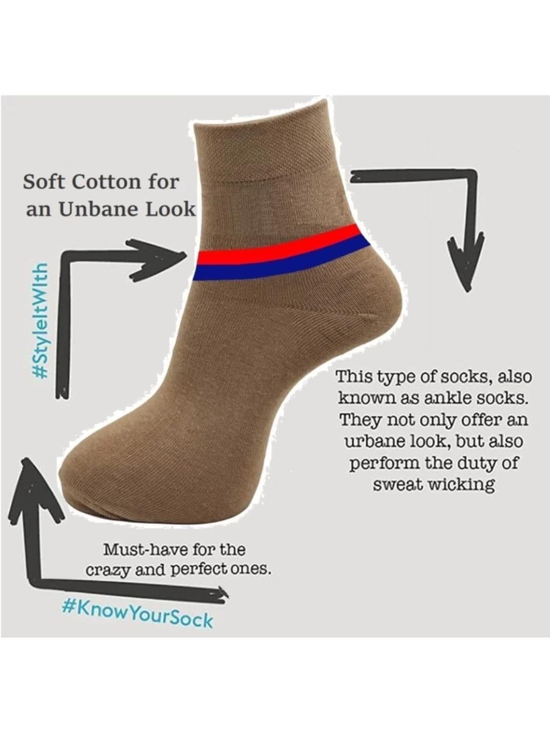 akeet trend Unisex Cotton Assorted Striped Ankle Length Socks thumbnail 3