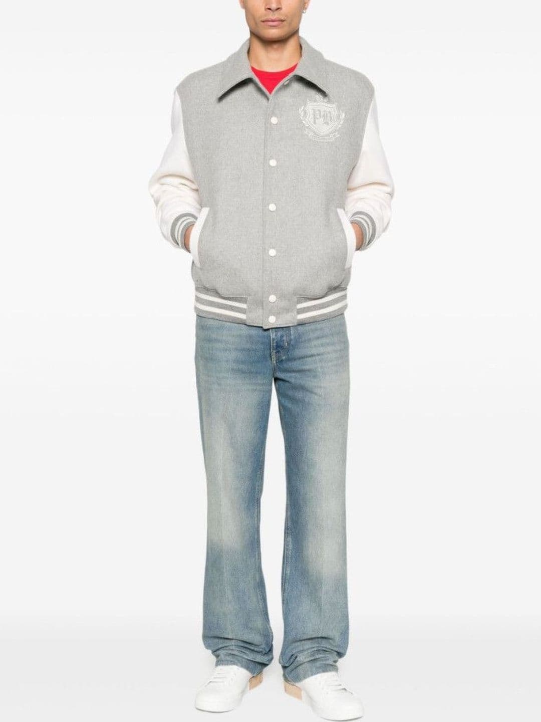 Balmain Grey Varsity Jacket thumbnail 2