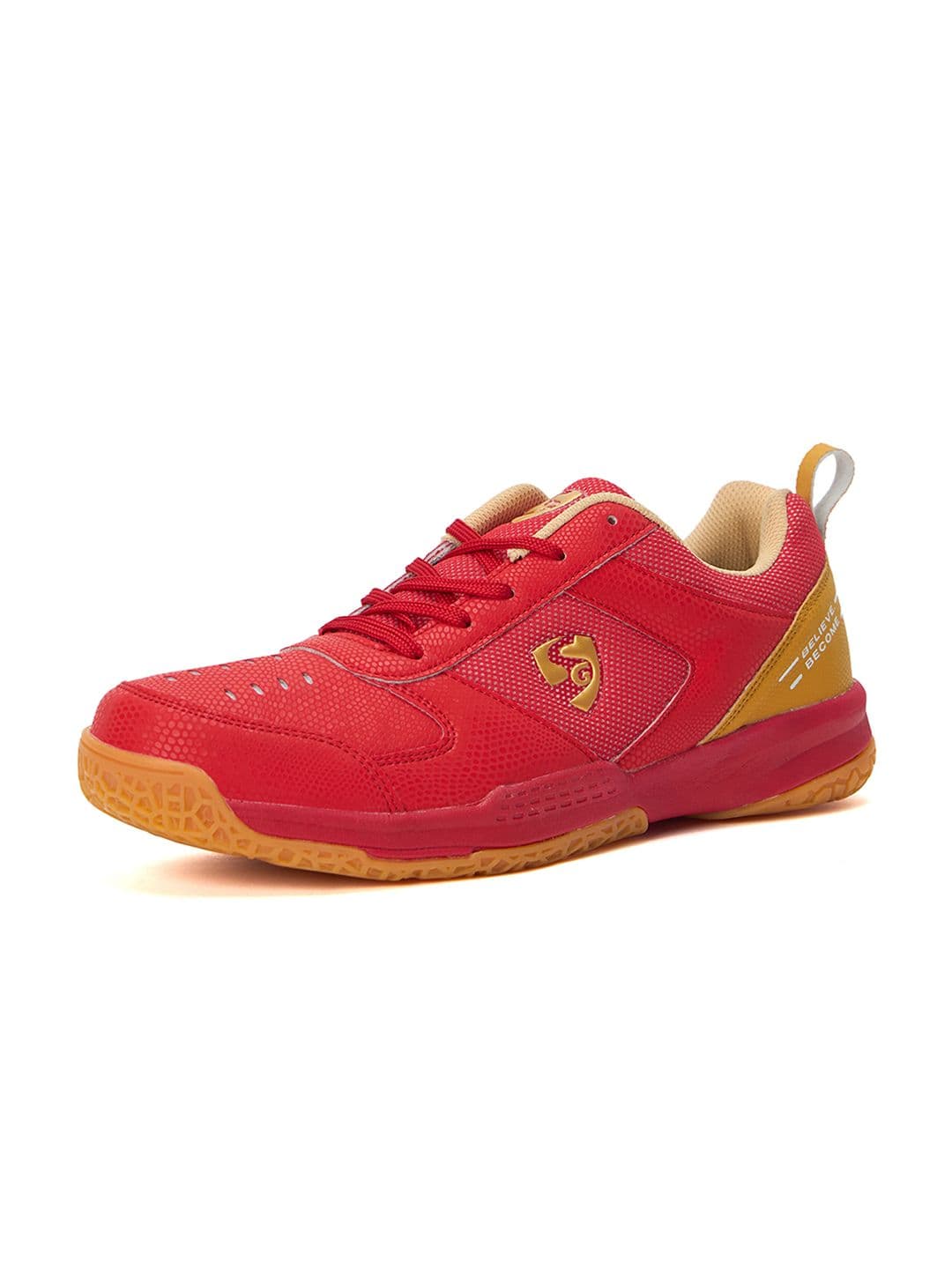 SG Court Pro Shoes Red-Gold best for Badminton, Pickleball & Tennis Shoes thumbnail 5