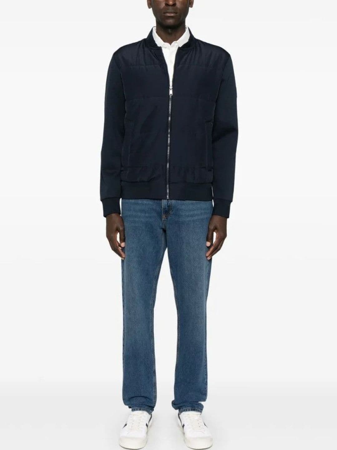 BOSS Blue Logo Patch Bomber Jacket thumbnail 6