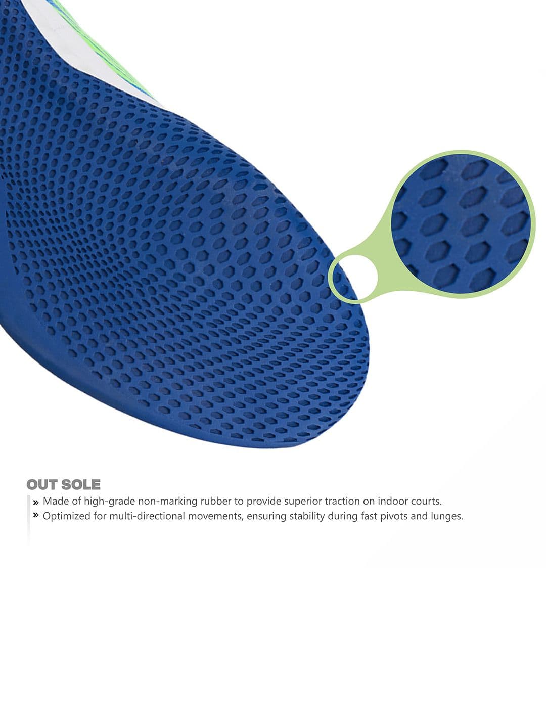 SG Ease Electric Blue-Lime Green All-court shoes best for Badminton & Tennis Shoes thumbnail 6
