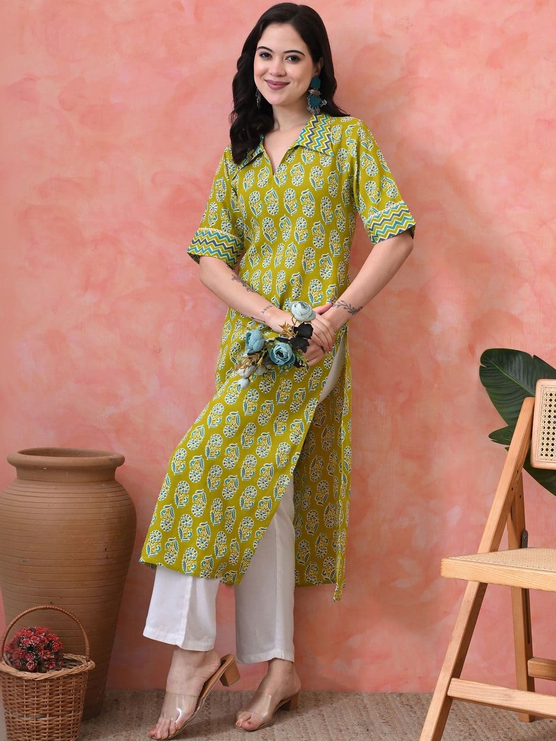 JEMCY Women Ethnic Motifs Printed Kurta - view 1
